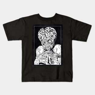 METALUNA MUTANT (Black and White) Kids T-Shirt